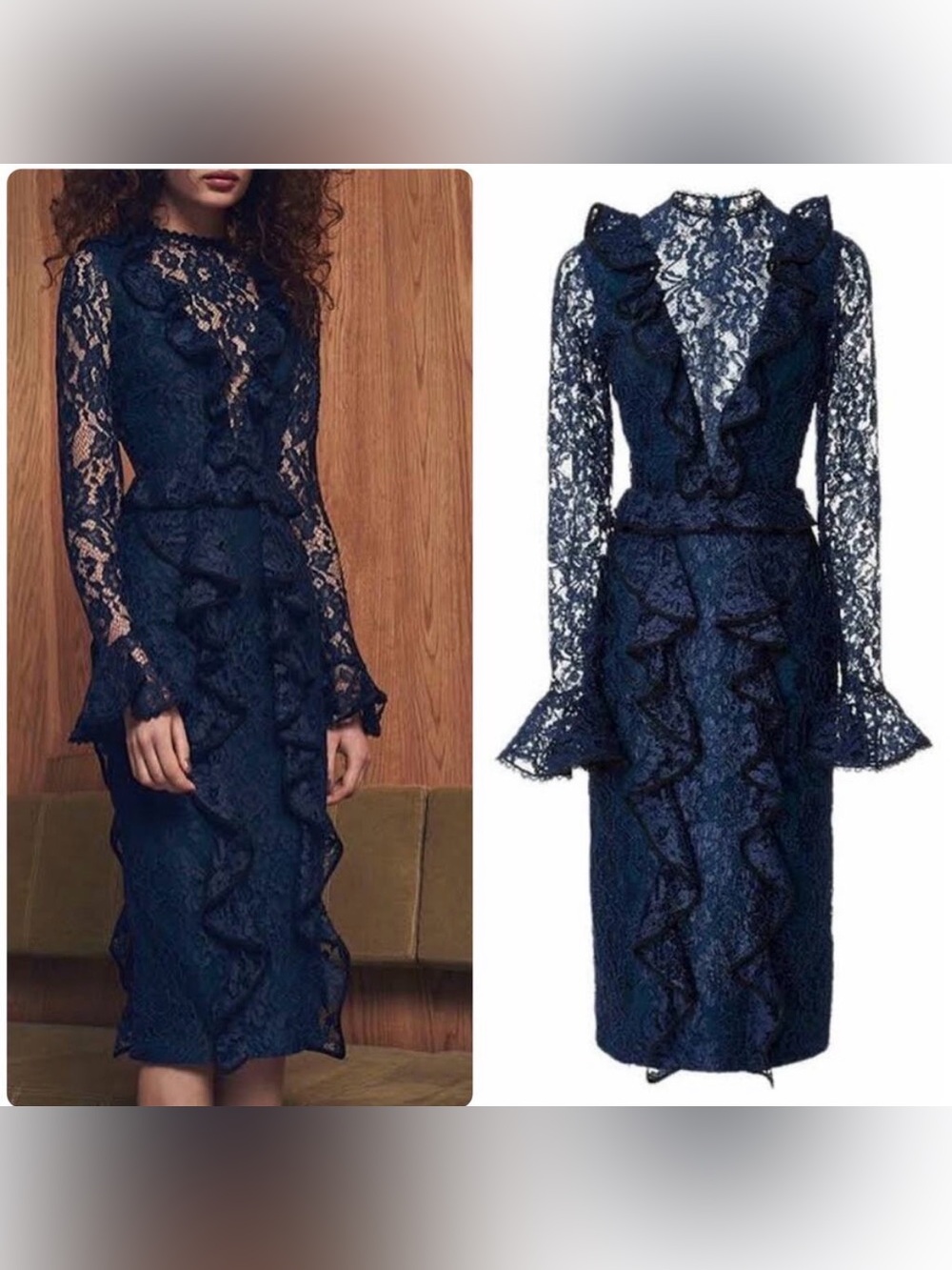 Alexis Mariette Dress in Navy Lace Size S